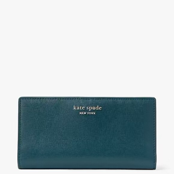 kate spade Handbags - kate spade new york $148 Morgan Slim Bifold Wallet Artisan Green NWOT!